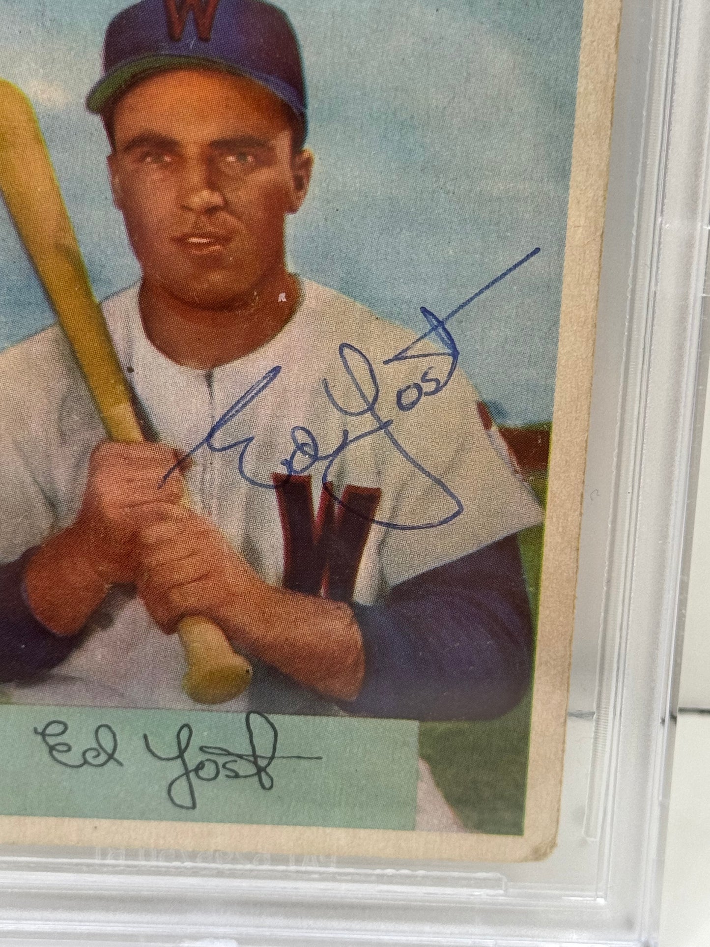 1954 Bowman Eddie Yost #72 Auto Beckett Authentic Deceased in 2012