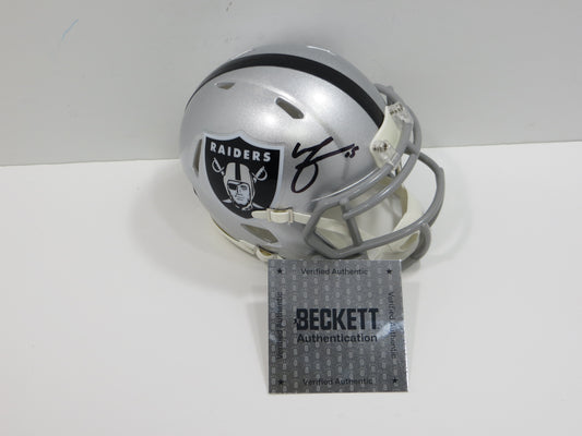 MICHAEL CRABTREE SIGNED OAKLAND RAIDERS Riddell MINI HELMET Texas Tech BAS