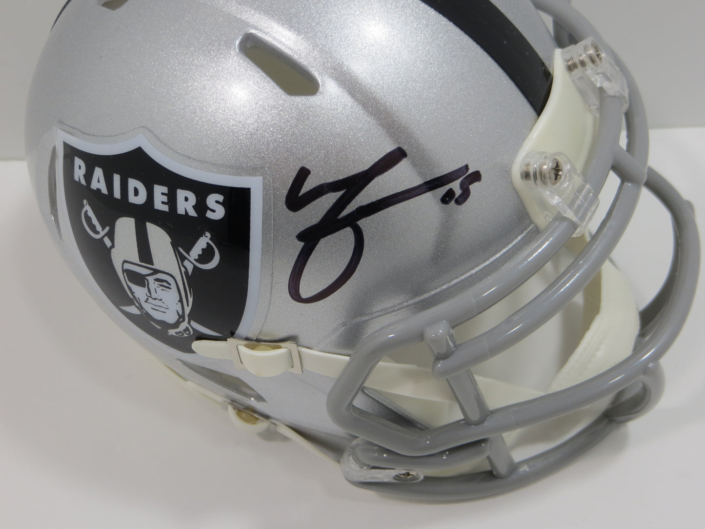 MICHAEL CRABTREE SIGNED OAKLAND RAIDERS Riddell MINI HELMET Texas Tech BAS