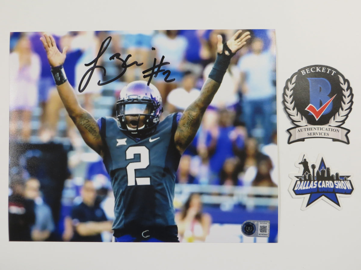 TREVONE BOYKIN TCU HORNED FROGS SIGNED 8x10 Touchdown Baby PHOTO BAS