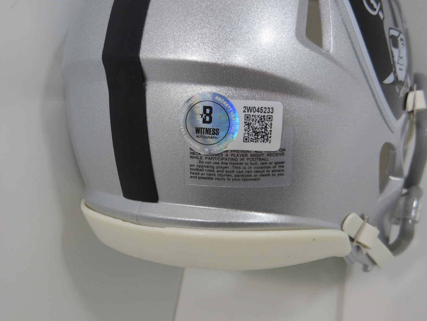 MICHAEL CRABTREE SIGNED OAKLAND RAIDERS Riddell MINI HELMET Texas Tech BAS