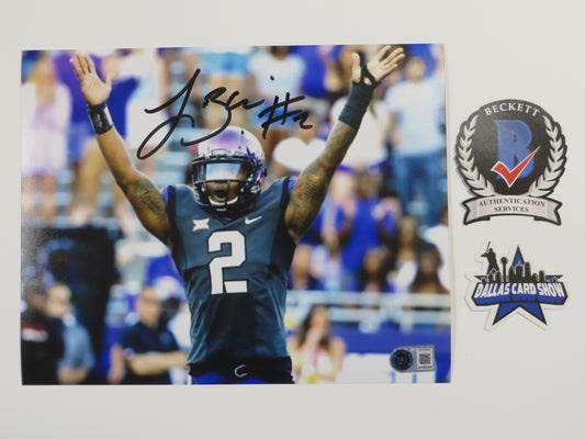 TREVONE BOYKIN TCU HORNED FROGS SIGNED 8x10 Touchdown Baby PHOTO BAS