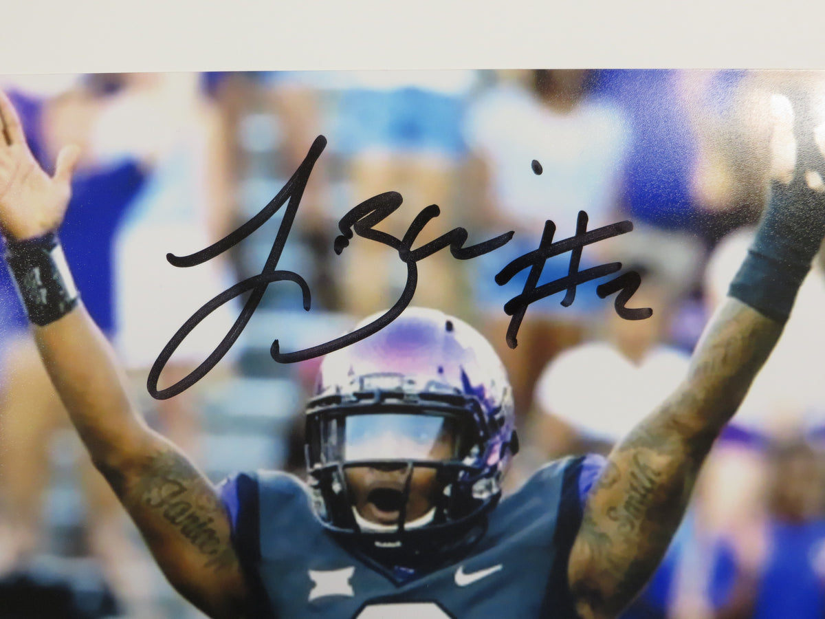 TREVONE BOYKIN TCU HORNED FROGS SIGNED 8x10 Touchdown Baby PHOTO BAS