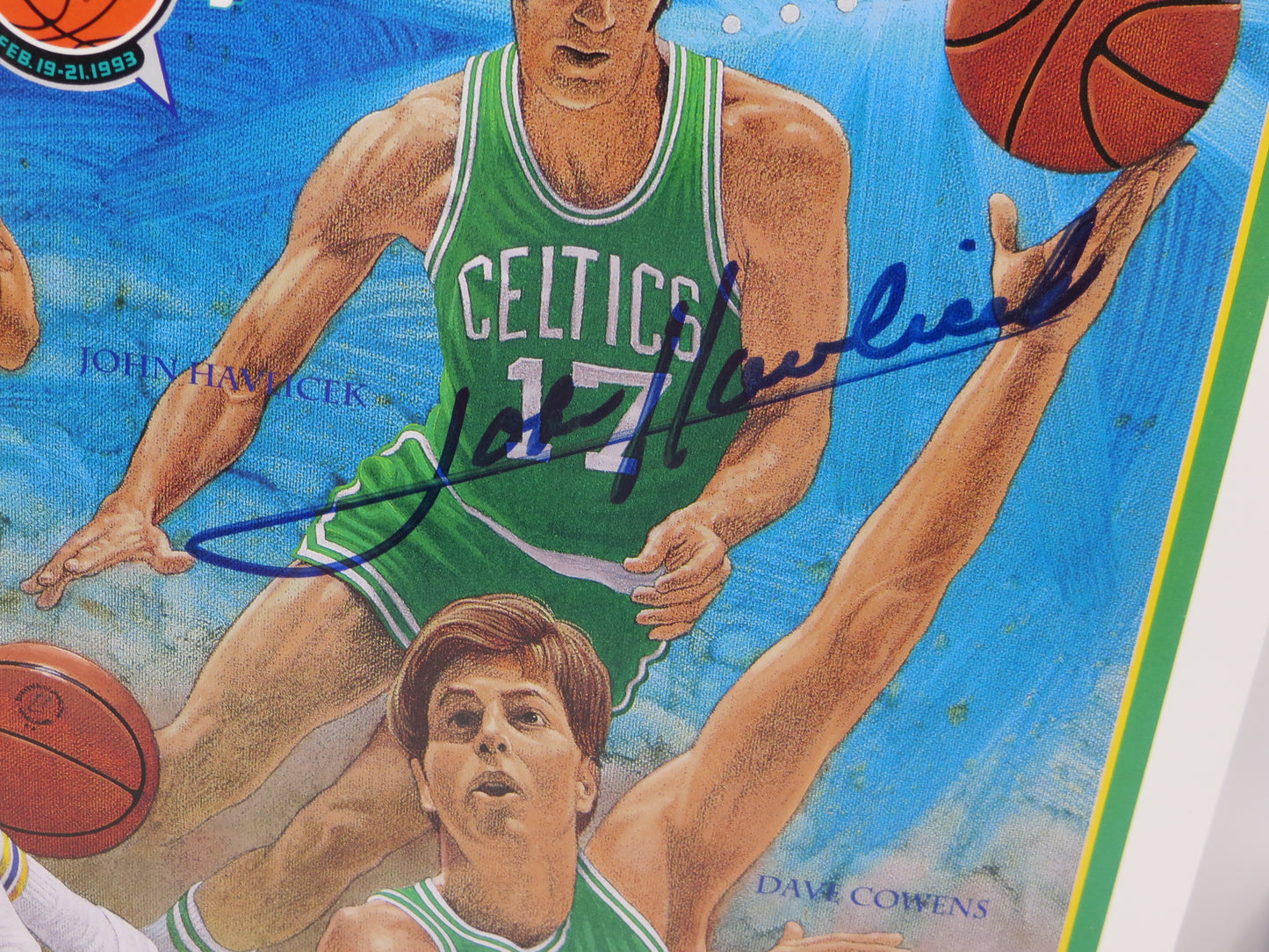 JERRY WEST JOHN HAVLICEK SIGNED LAKERS vs CELTICS Legends of the Game C SHEET UDA