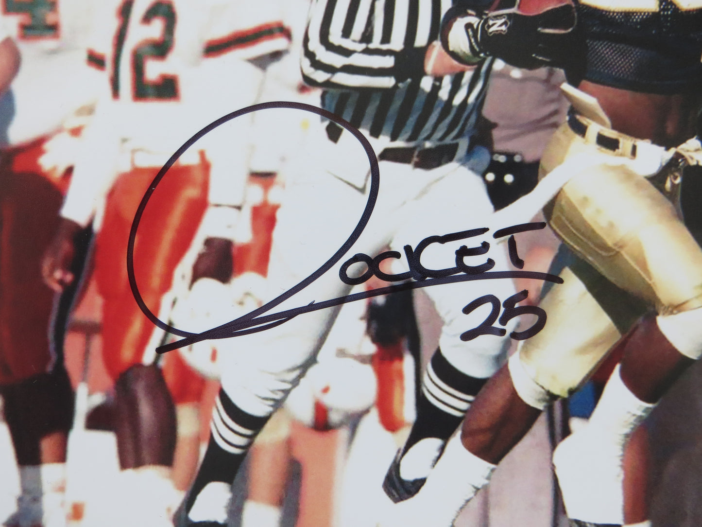 RAGHIB ROCKET ISMAIL SIGNED Notre Dame vs Miami 8x10 PHOTO wCathsvsConvicts BAS