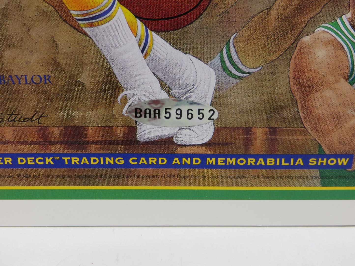 JERRY WEST JOHN HAVLICEK SIGNED LAKERS vs CELTICS Legends of the Game C SHEET UDA