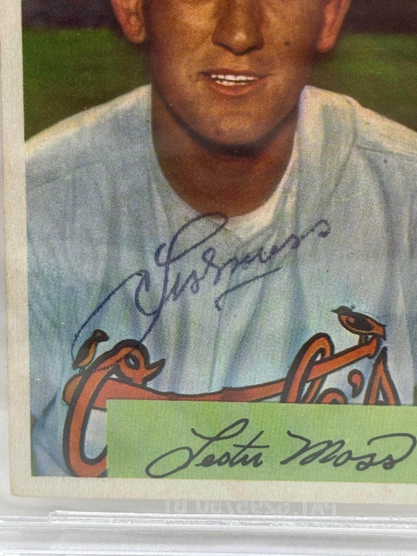 1954 Bowman Les Moss #181 Auto Beckett Authentic Deceased in 2012