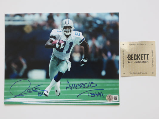 RAGHIB ROCKET ISMAIL DALLAS COWBOYS SIGNED 8x10 wAmericas Team BAS