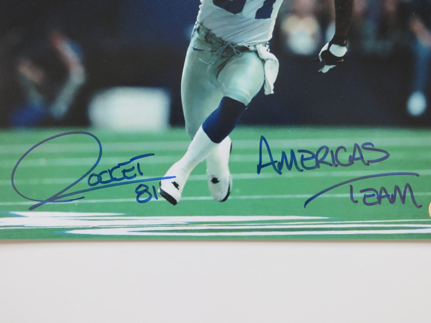 RAGHIB ROCKET ISMAIL DALLAS COWBOYS SIGNED 8x10 wAmericas Team BAS