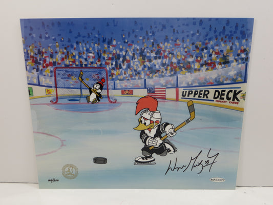 WAYNE GRETZKY SIGNED WOODY WOOD PECKER CELL ANIMATION UDA 66/250