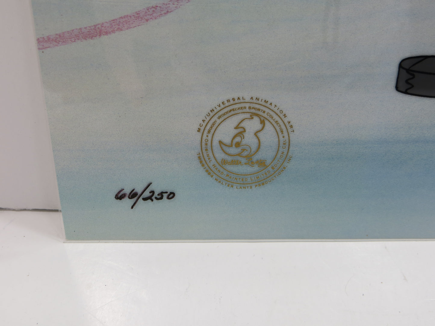 WAYNE GRETZKY SIGNED WOODY WOOD PECKER CELL ANIMATION UDA 66/250