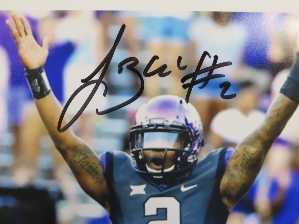 TREVONE BOYKIN TCU HORNED FROGS SIGNED 8x10 Touchdown Baby PHOTO BAS