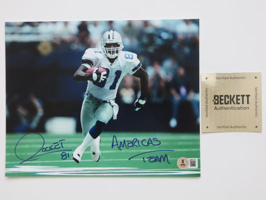 RAGHIB ROCKET ISMAIL DALLAS COWBOYS SIGNED 8x10 wAmericas Team BAS