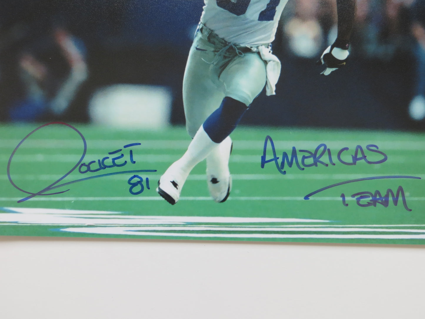 RAGHIB ROCKET ISMAIL DALLAS COWBOYS SIGNED 8x10 wAmericas Team BAS