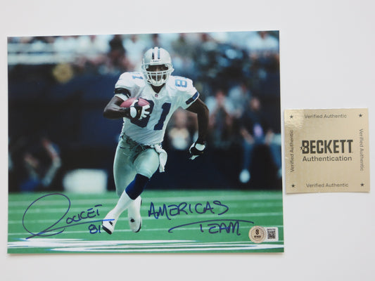RAGHIB ROCKET ISMAIL DALLAS COWBOYS SIGNED 8x10 wAmericas Team BAS
