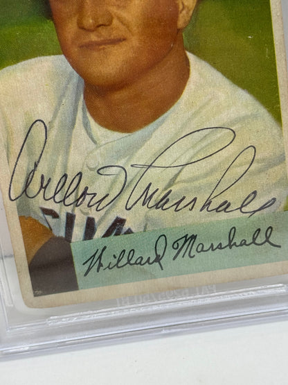 1954 Bowman Willard Marshall #70 Auto Beckett Authentic Deceased in 2000