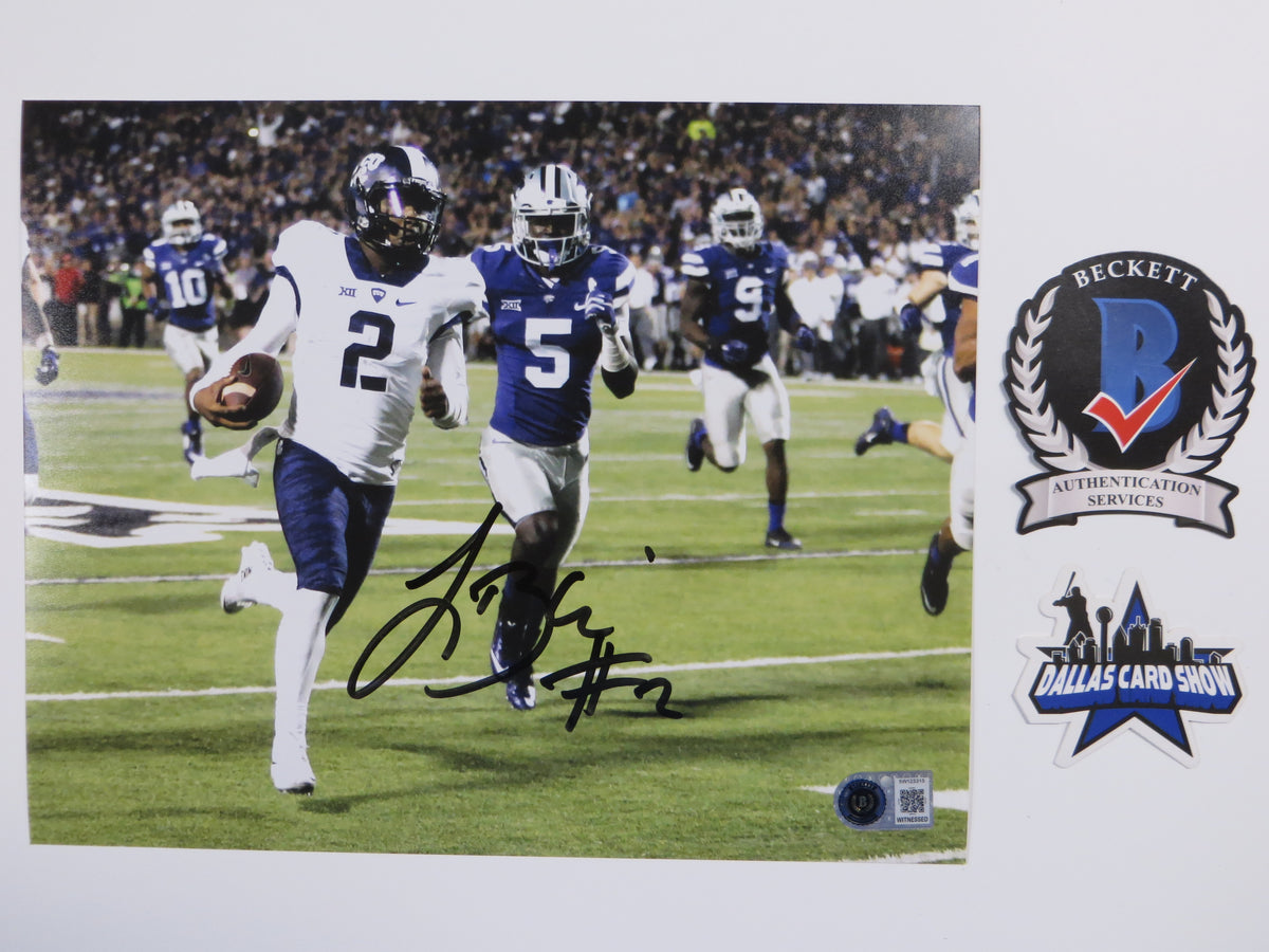 TREVONE BOYKIN TCU HORNED FROGS SIGNED 8x10 TD PHOTO BAS