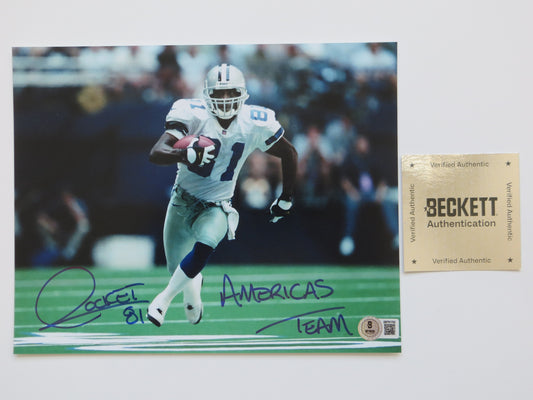 RAGHIB ROCKET ISMAIL DALLAS COWBOYS SIGNED 8x10 wAmericas Team BAS