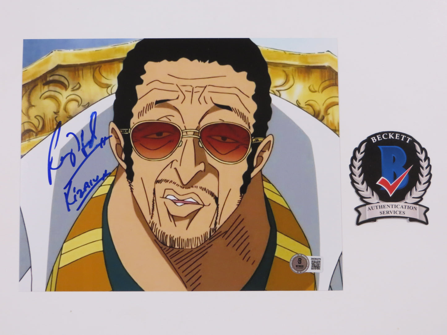 RAY HURD ONE PIECE - KIZARU SIGNED w/Kizaru INSCRIPTION 8x10 PHOTO BAS COA