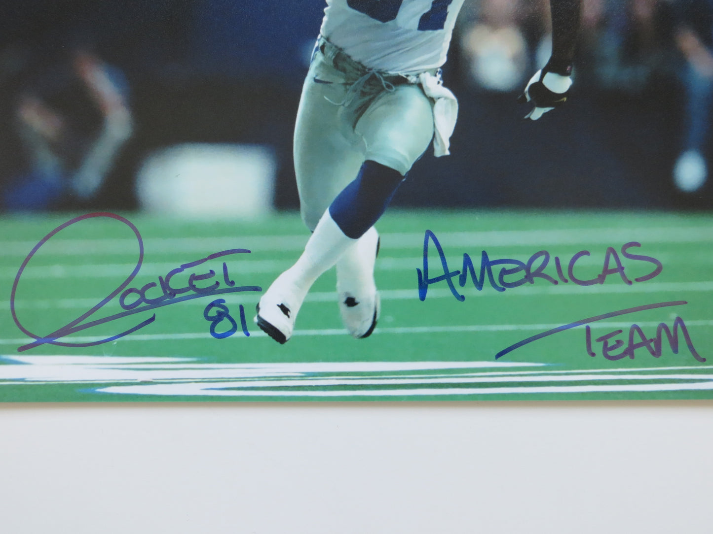 RAGHIB ROCKET ISMAIL DALLAS COWBOYS SIGNED 8x10 wAmericas Team BAS