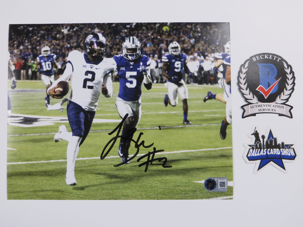TREVONE BOYKIN TCU HORNED FROGS SIGNED 8x10 TD PHOTO BAS