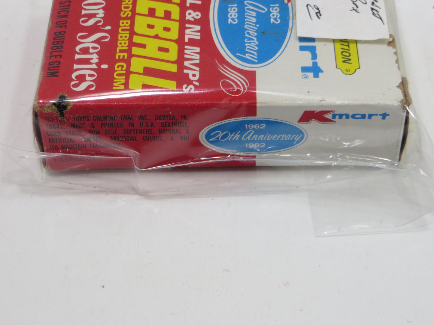 1982 TOPPS BASEBALL AL & NL MVPs EMPTY BOX