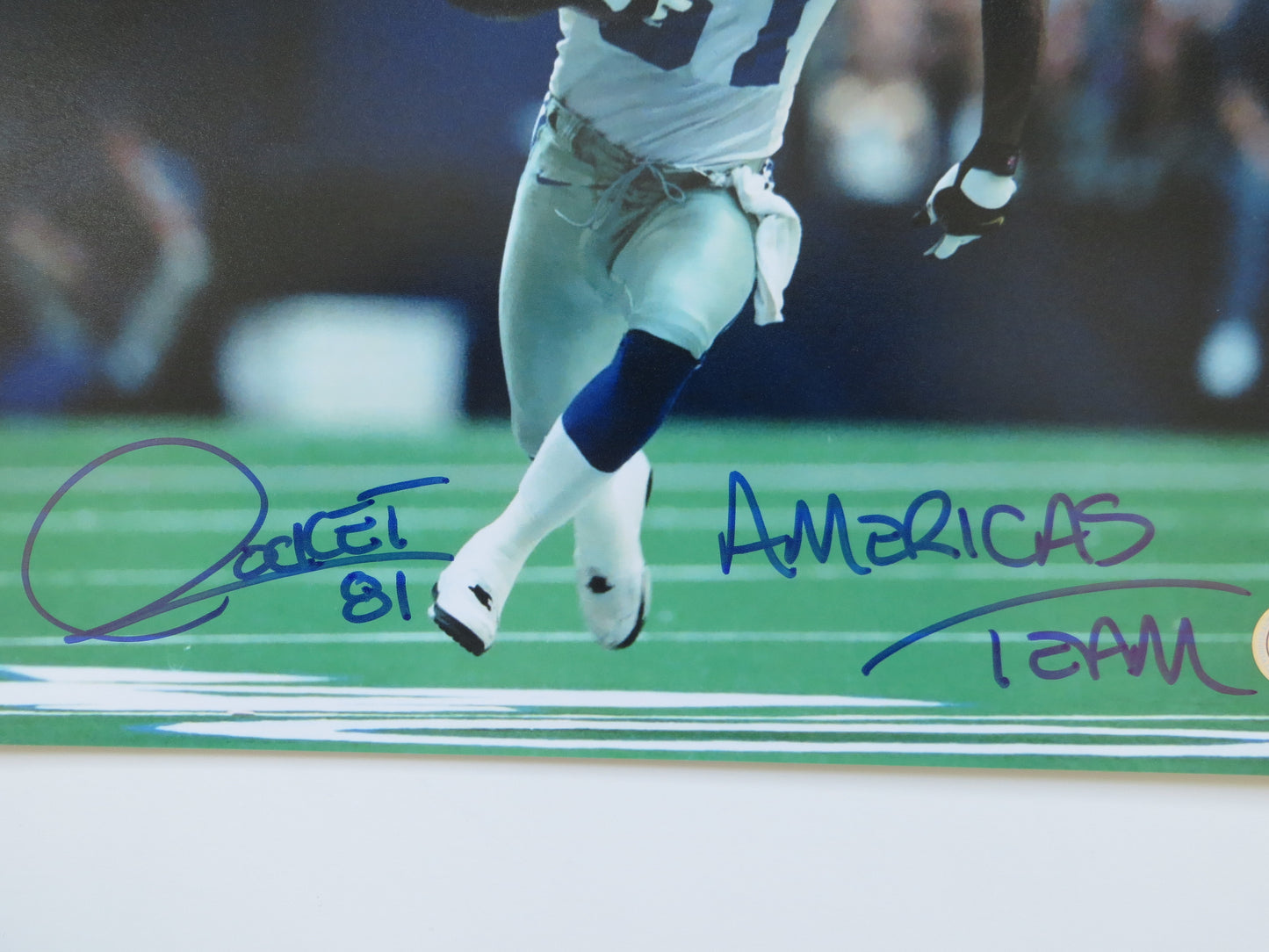 RAGHIB ROCKET ISMAIL DALLAS COWBOYS SIGNED 8x10 wAmericas Team BAS