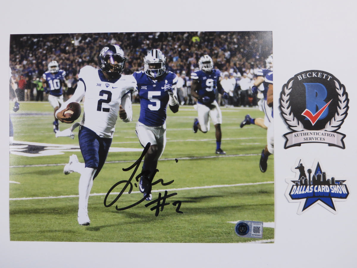 TREVONE BOYKIN TCU HORNED FROGS SIGNED 8x10 TD PHOTO BAS