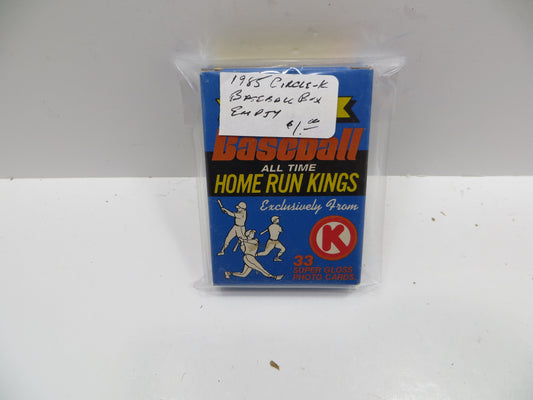 1985 TOPPS Circle K BASEBALL ALL TIME HR KINGS EMPTY BOX