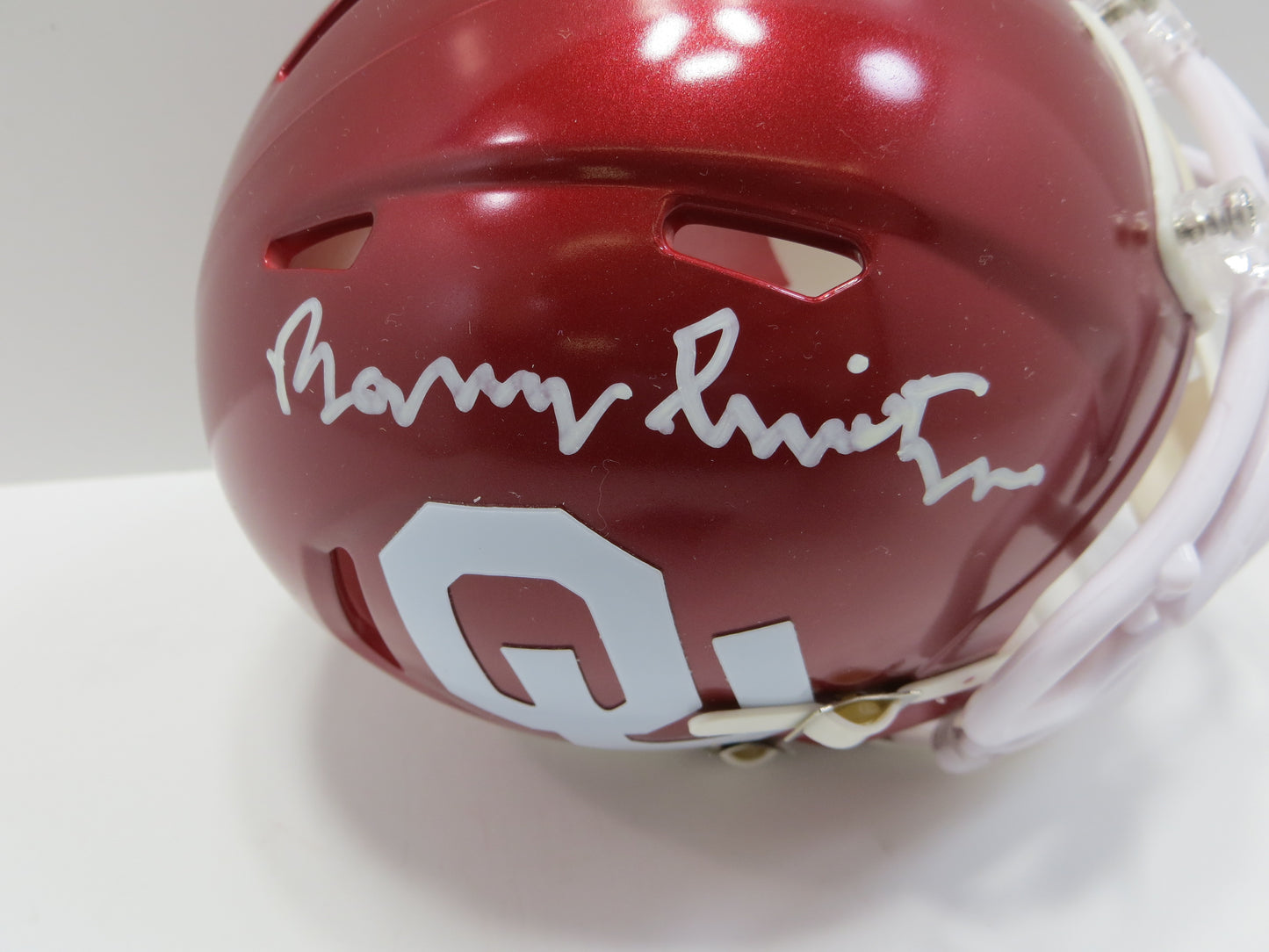 BARRY SWITZER OKLAHOMA OU SOONERS SIGNED MINI HELMET Cowboys BAS