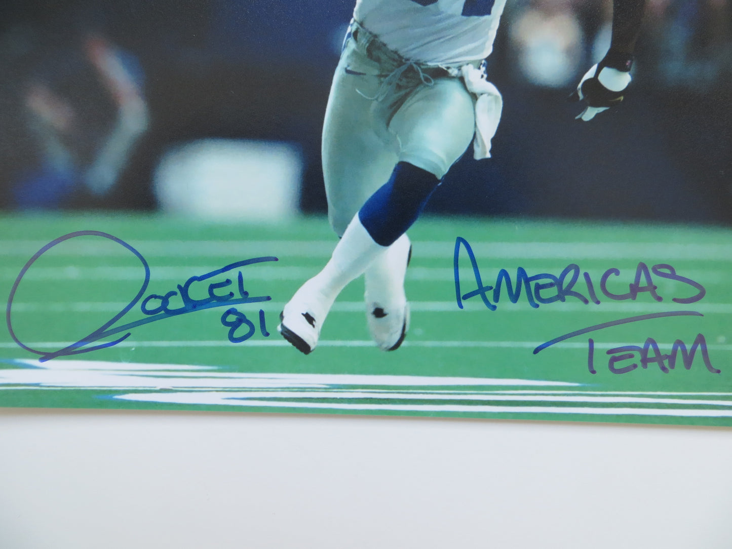 RAGHIB ROCKET ISMAIL DALLAS COWBOYS SIGNED 8x10 wAmericas Team BAS