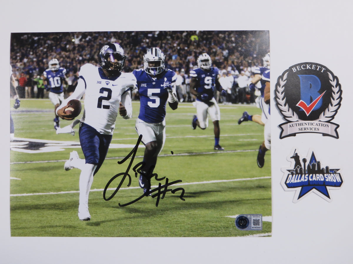 TREVONE BOYKIN TCU HORNED FROGS SIGNED 8x10 TD PHOTO BAS