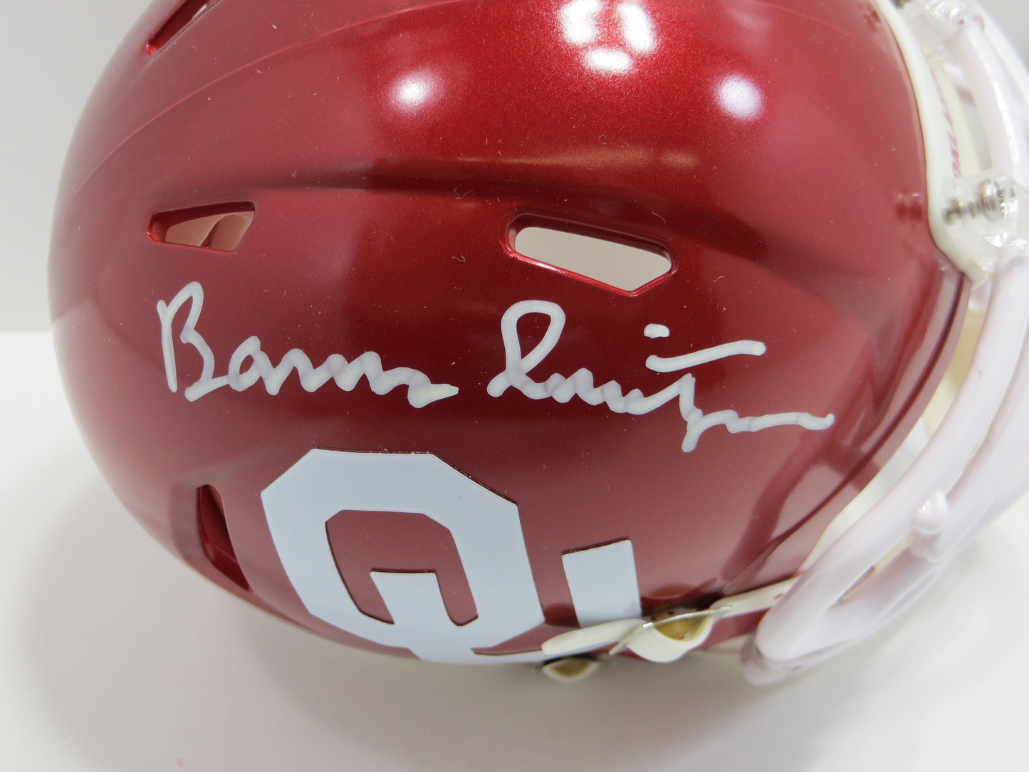 BARRY SWITZER OKLAHOMA OU SOONERS SIGNED MINI HELMET Cowboys BAS