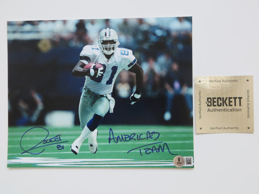 RAGHIB ROCKET ISMAIL DALLAS COWBOYS SIGNED 8x10 wAmericas Team BAS