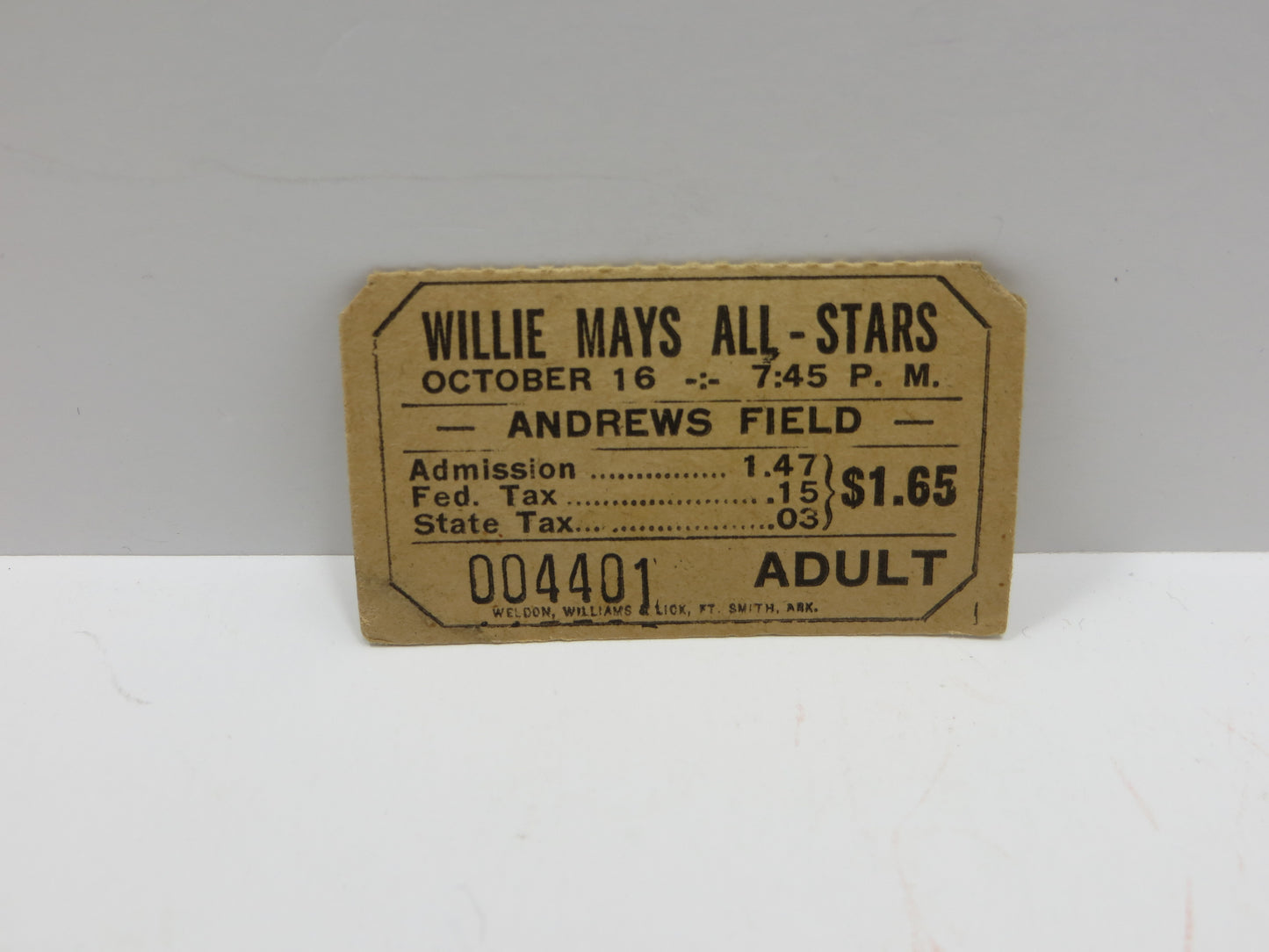 Willie Mays All Star Adult Ticket