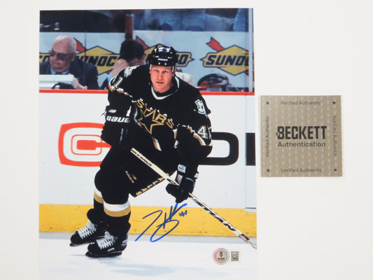 TONY HRKAC DALLAS STARS SIGNED 8x10 HOCKEY PHOTO BAS COA