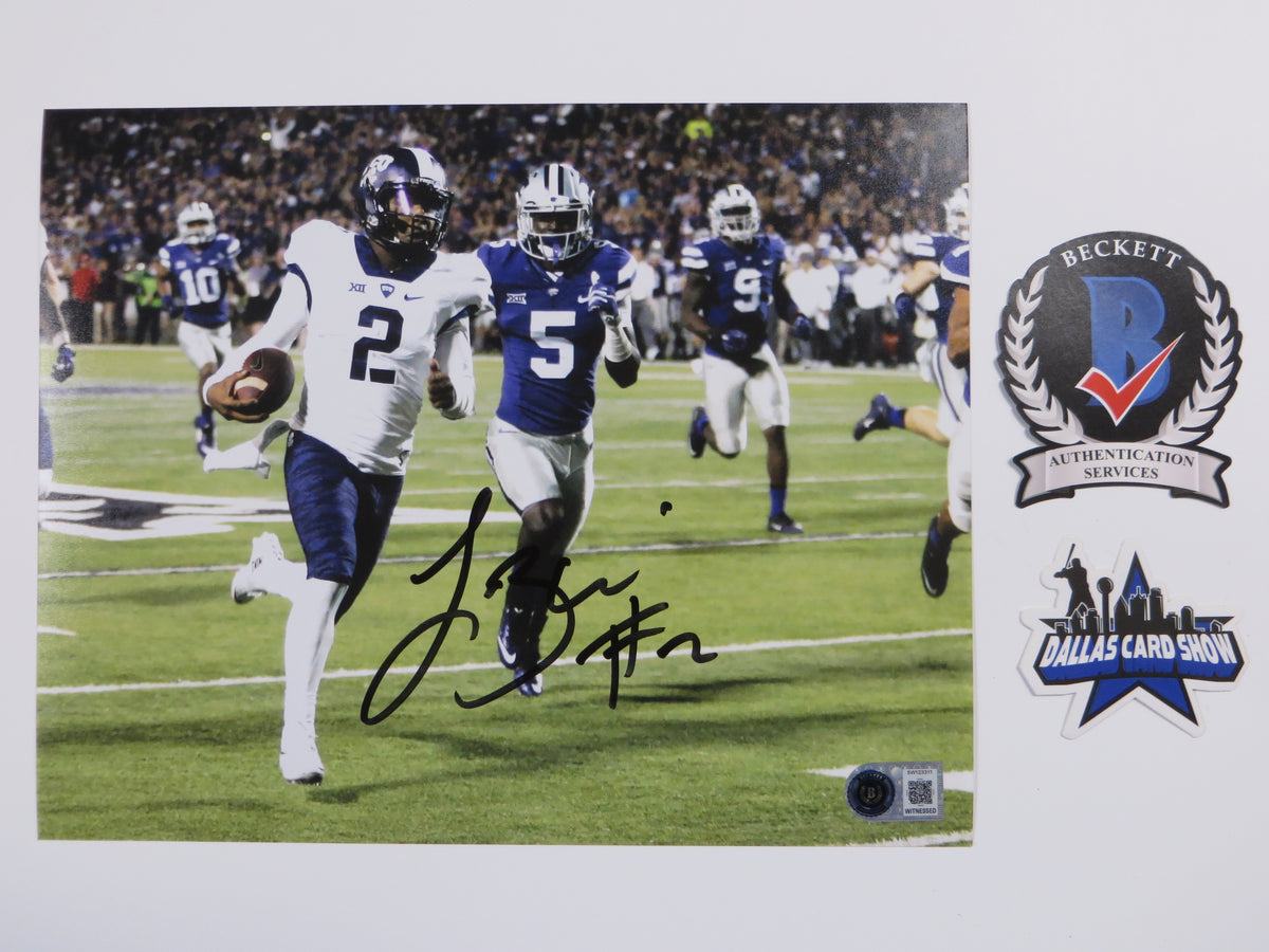 TREVONE BOYKIN TCU HORNED FROGS SIGNED 8x10 TD PHOTO BAS