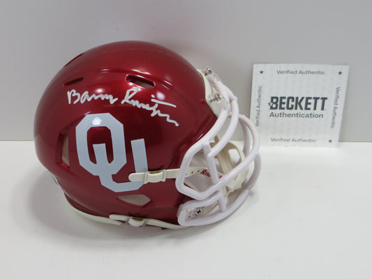 BARRY SWITZER OKLAHOMA OU SOONERS SIGNED MINI HELMET Cowboys BAS