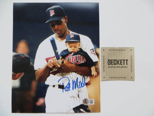 PAT PATRICK MAHOMES SR Minnesota Twins SIGNED 8x10 PHOTO Chiefs BAS