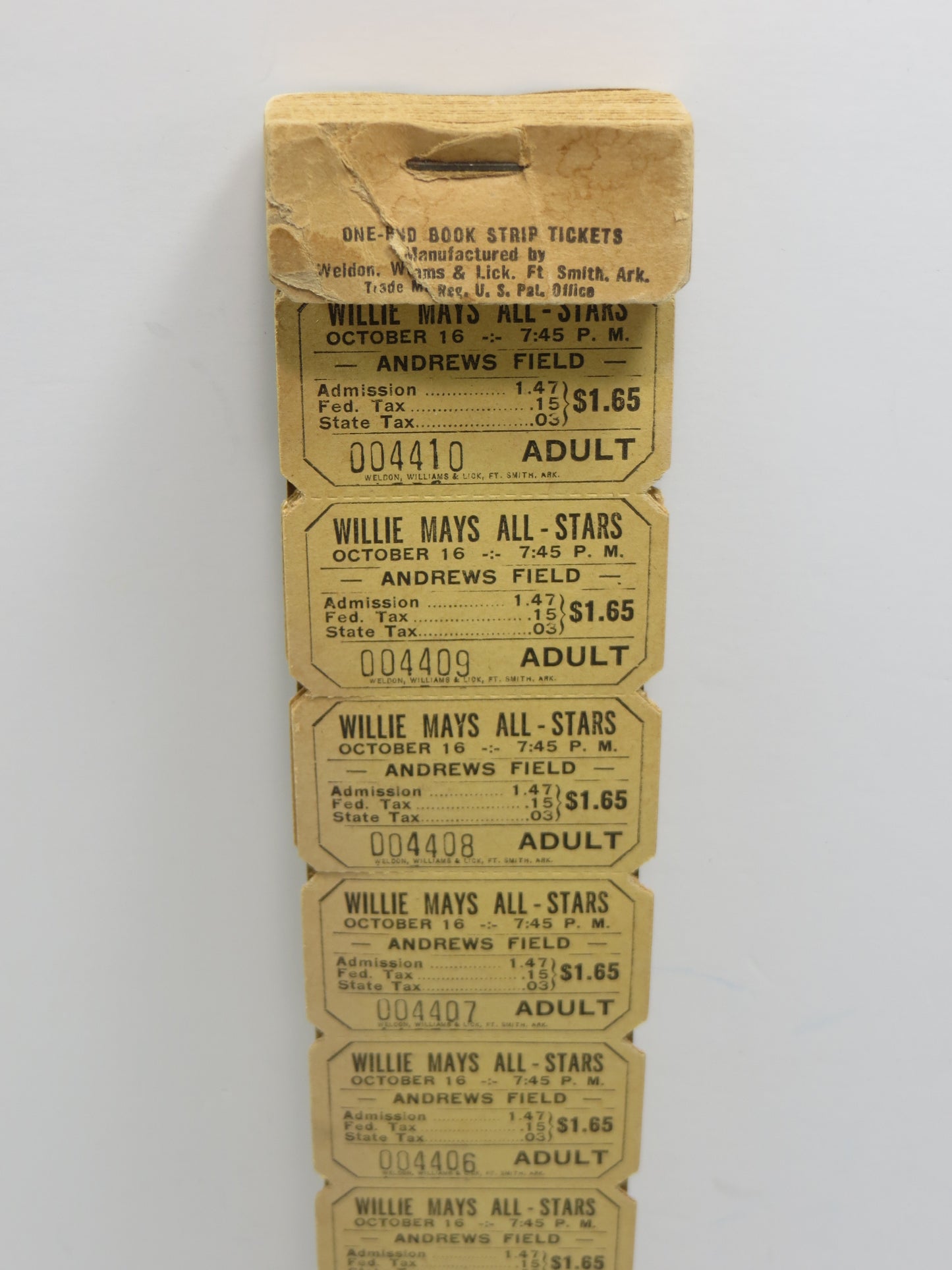 Willie Mays All Star Adult Ticket
