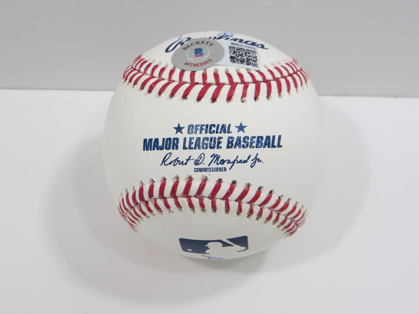 KELLY GRUBER SIGNED RAWLINGS OFFICIAL MAJOR LEAGUE BASEBALL TORONTO BLUE JAYS BAS