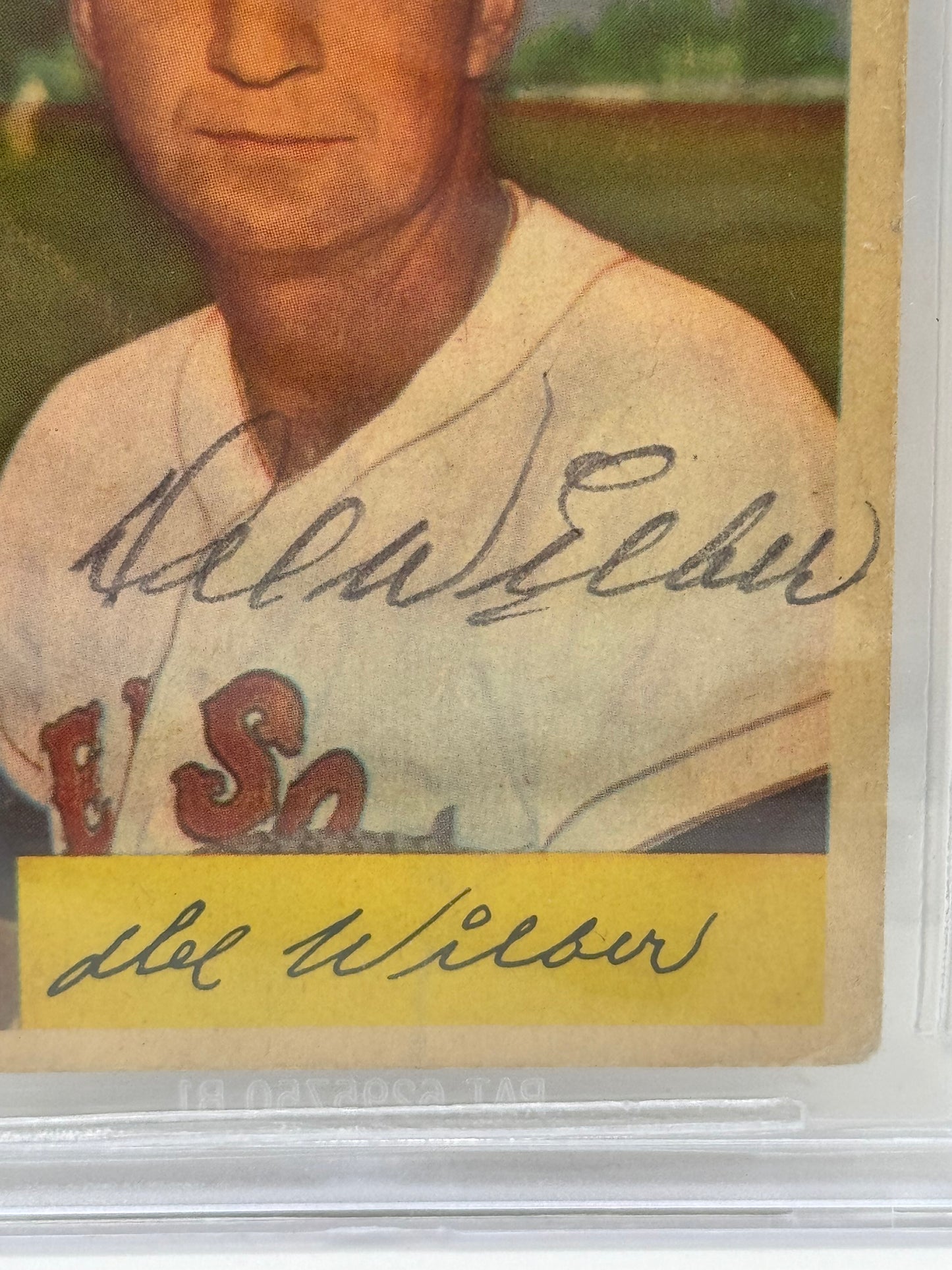 1954 Bowman Del Wilber #178 Auto Beckett Authentic Deceased in 2002