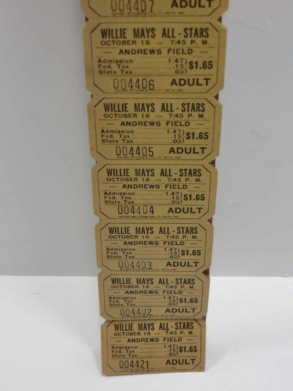 Willie Mays All Star Adult Ticket