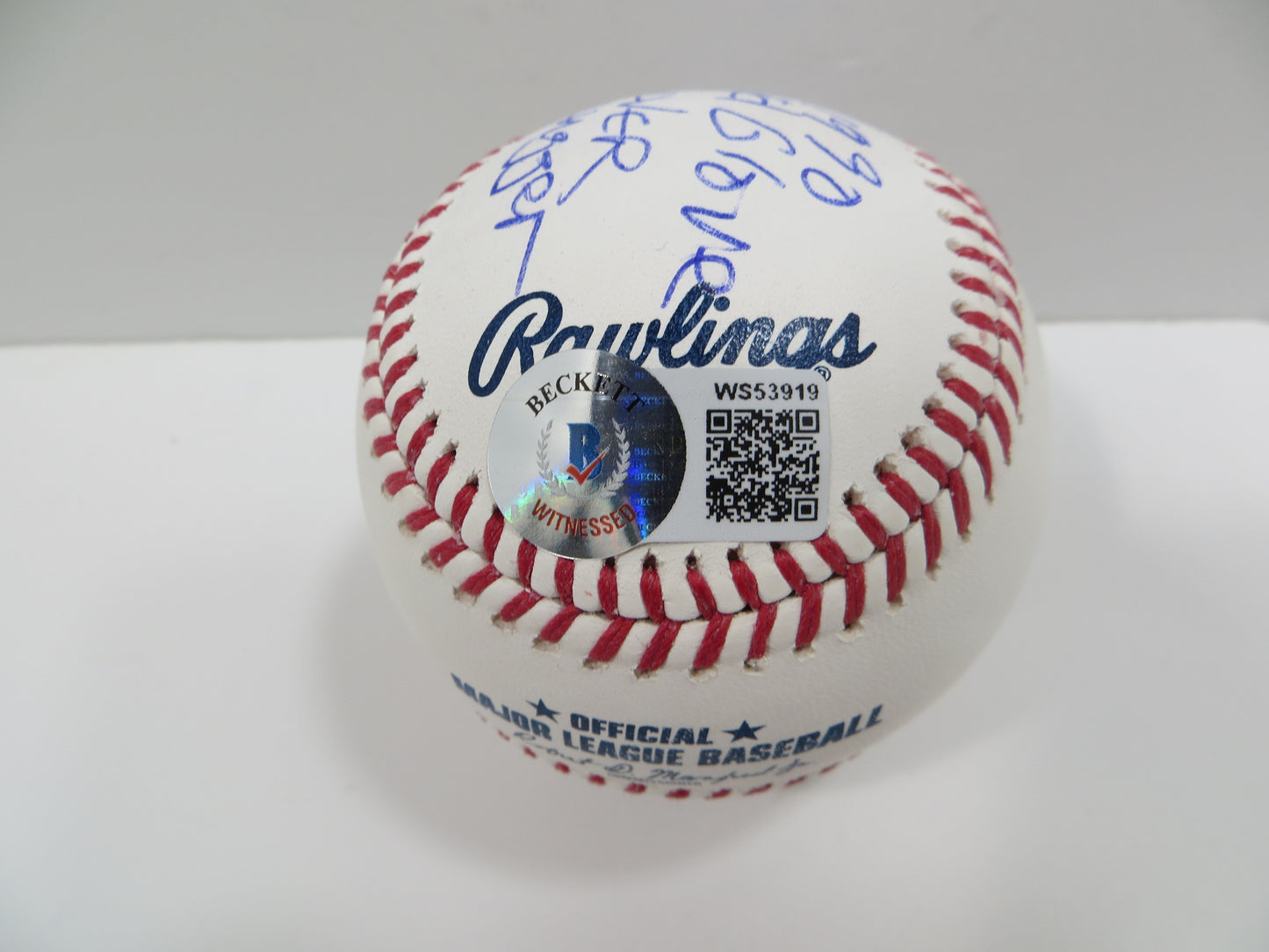 KELLY GRUBER SIGNED RAWLINGS OFFICIAL MAJOR LEAGUE BASEBALL TORONTO BLUE JAYS BAS