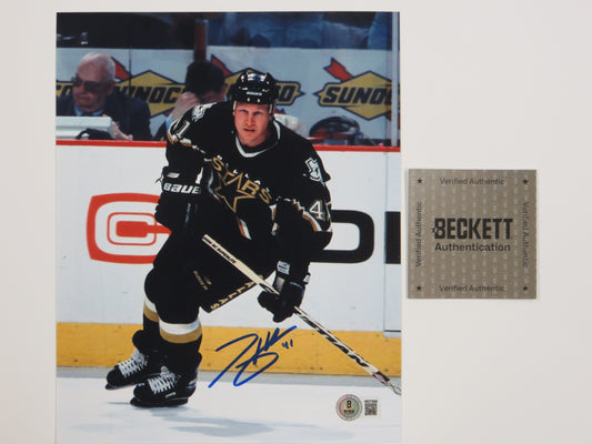 TONY HRKAC DALLAS STARS SIGNED 8x10 HOCKEY PHOTO BAS COA
