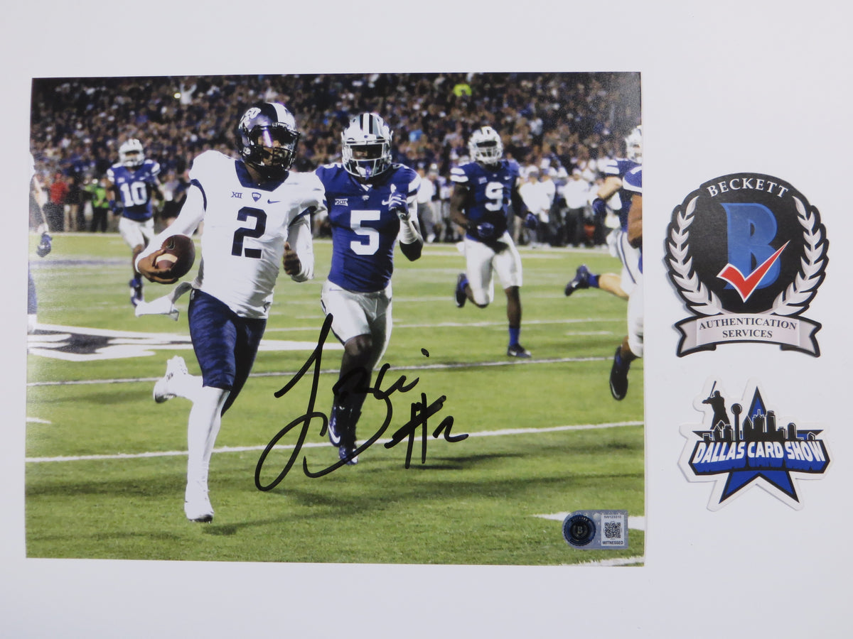 TREVONE BOYKIN TCU HORNED FROGS SIGNED 8x10 TD PHOTO BAS