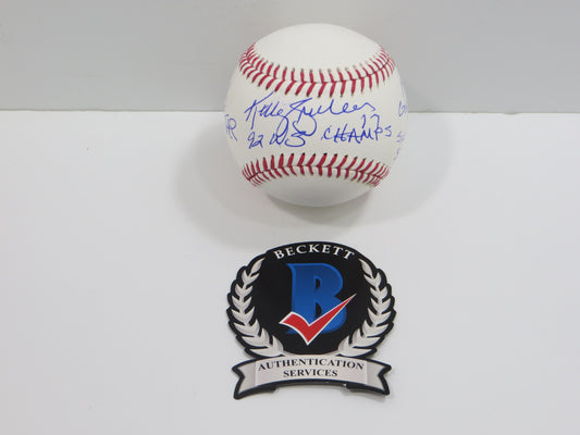 KELLY GRUBER SIGNED RAWLINGS OFFICIAL MAJOR LEAGUE BASEBALL TORONTO BLUE JAYS BAS