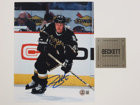 TONY HRKAC DALLAS STARS SIGNED 8x10 HOCKEY PHOTO BAS COA