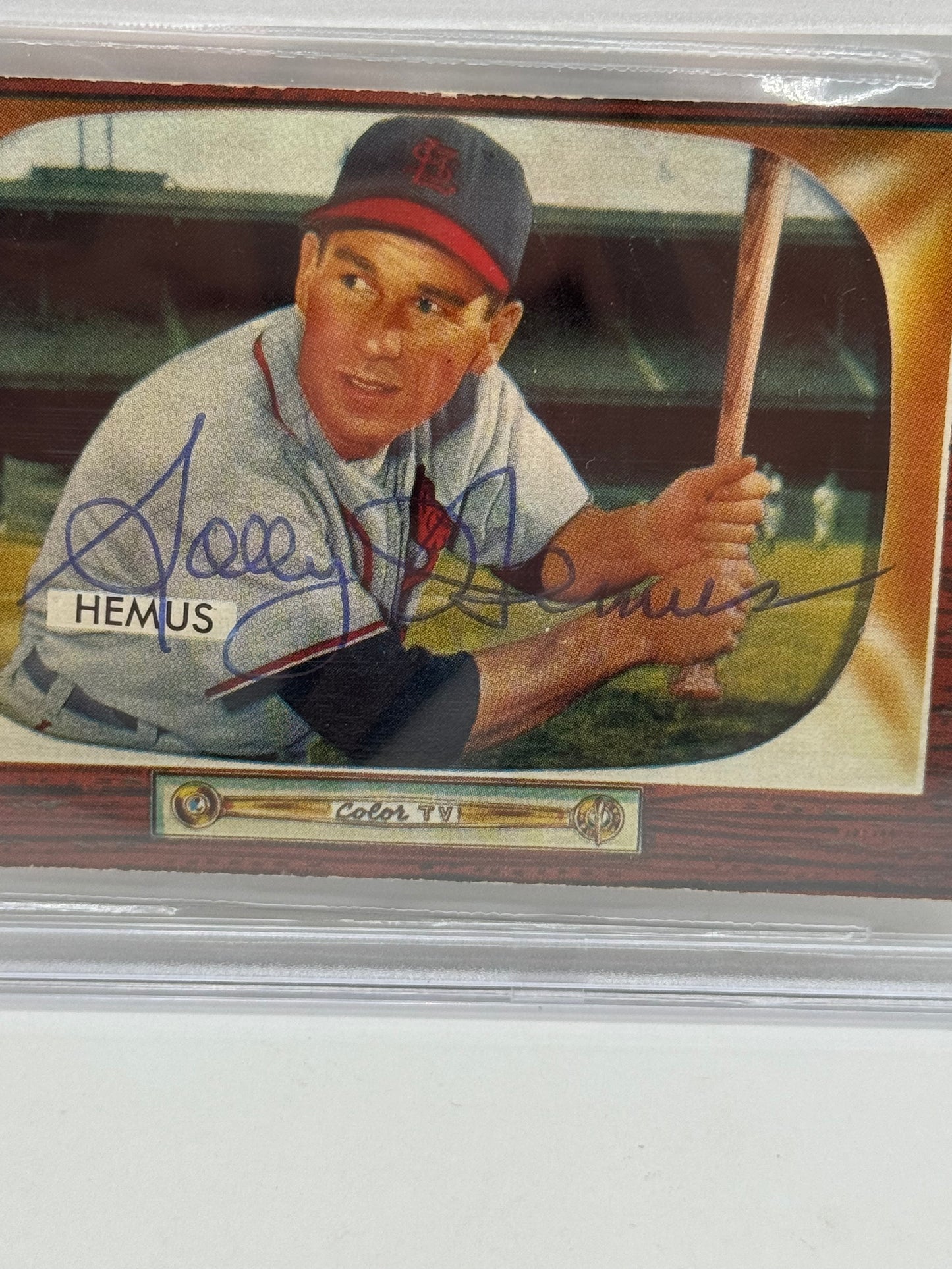 1955 Bowman Solly Hemus #107 Auto Beckett Authentic Deceased in 2017