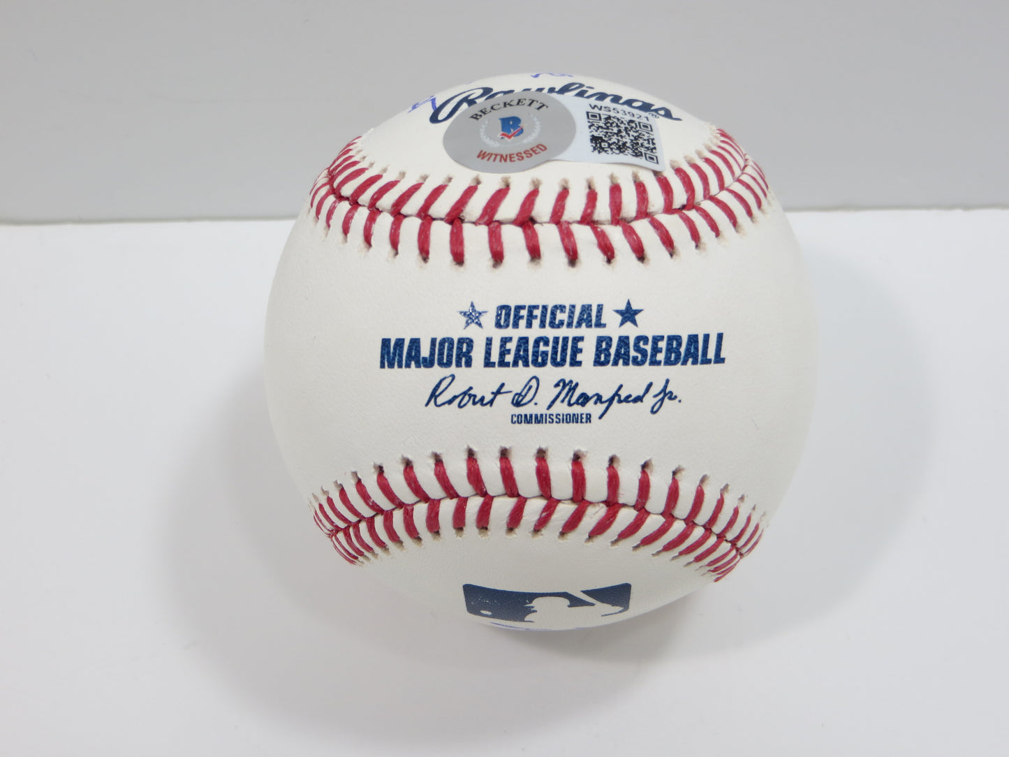 KELLY GRUBER SIGNED RAWLINGS OFFICIAL MAJOR LEAGUE BASEBALL TORONTO BLUE JAYS BAS